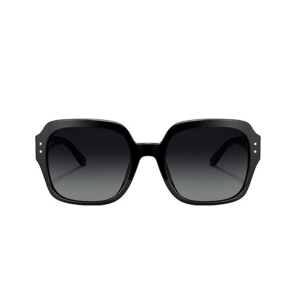 Tory Burch  Black  Square Sunglasses Grey polorized  Lens NEW